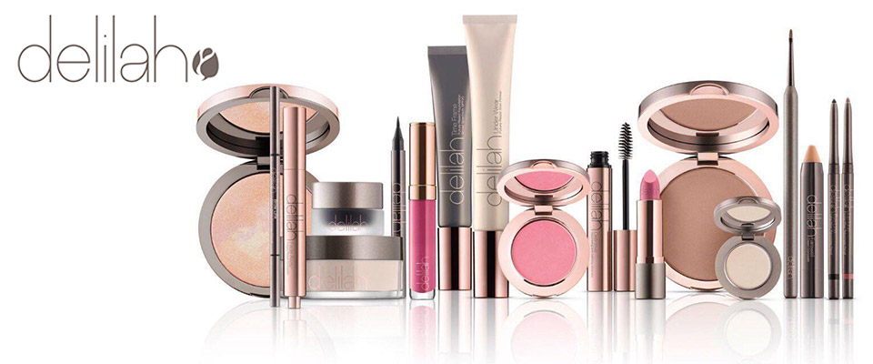delilah cosmetics range, including face, eye and lip makeup